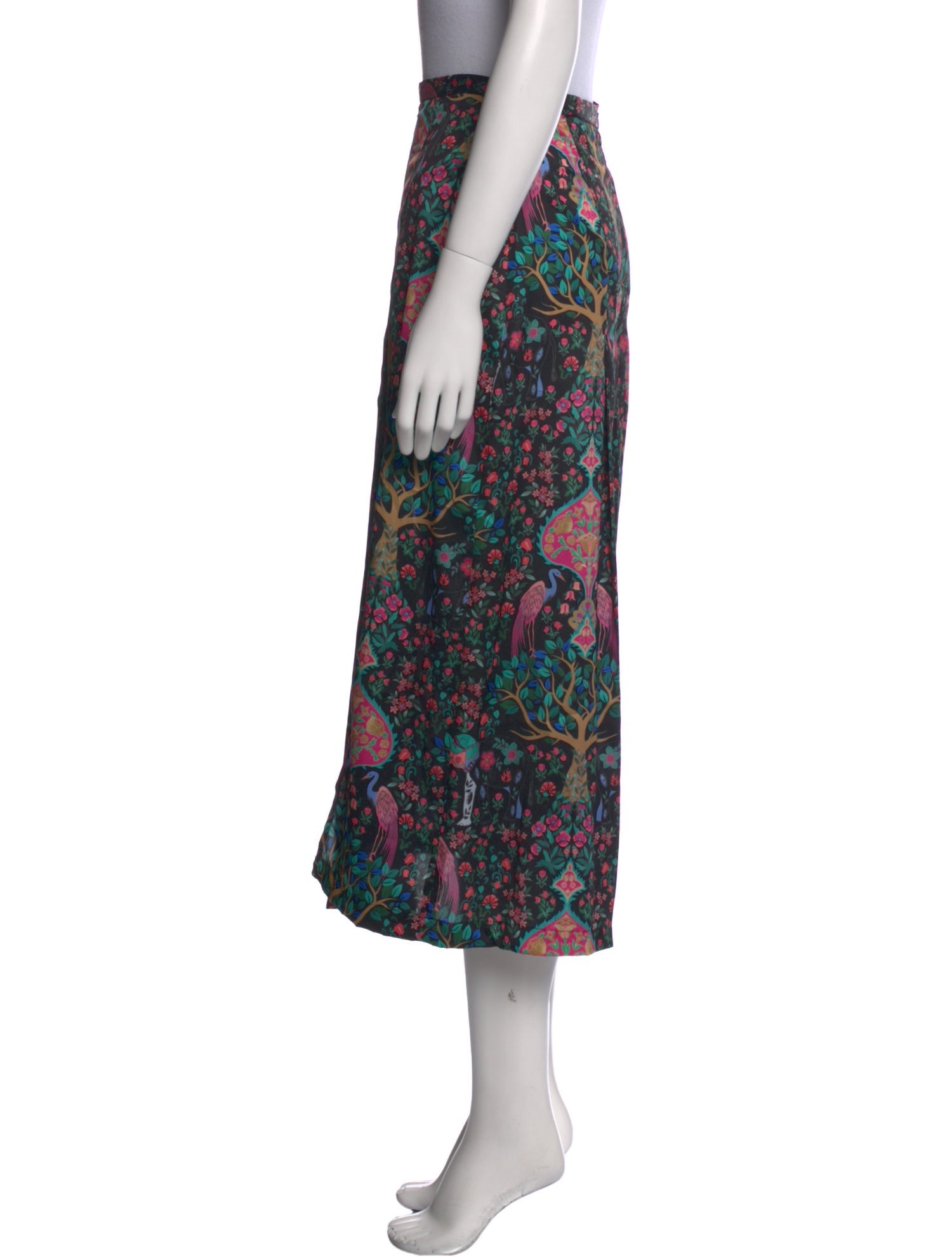 Sandro Floral Print Midi Length Skirt